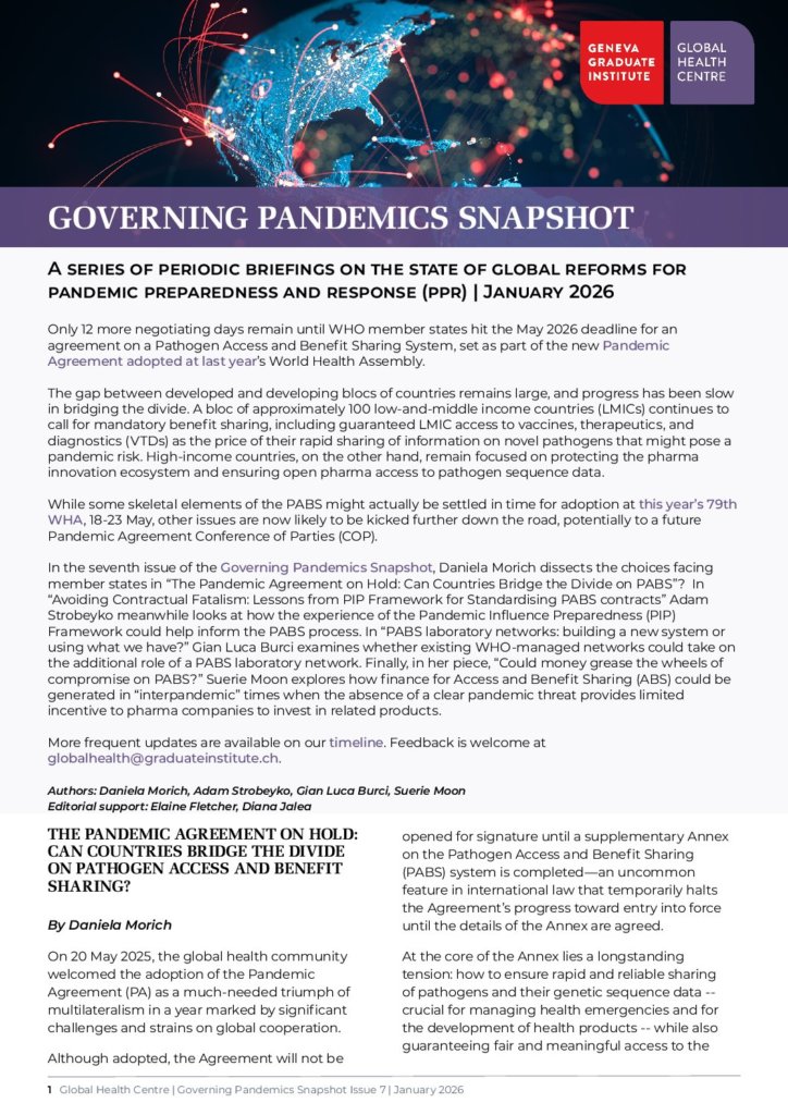 Governing Pandemics Snapshot - Issue 7